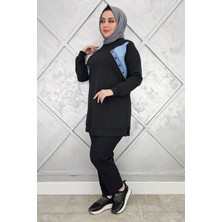 Pys Giyim Kadın Düğme Detaylı Kombinli Tesettür Tunik