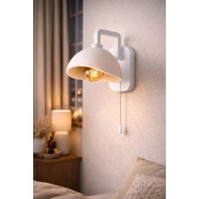 Limon 3D Desing Modern Beton Görünümlü Duvar Aplik | Zincir Anahtarlı | Yatak Odası & Salon | Ampul Hediye