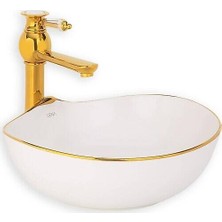 Lena - Tezgah Üstü Porselen Lavabo - E-4010A