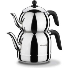 PremiumPort Şık Siyah Retro Çaydanlık Takımı, Zarif ve Kullanışlı Tasarım