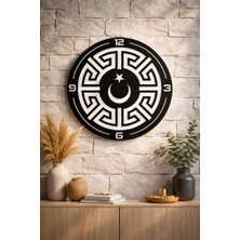 Zmt Design Ay Yıldız Motifli Modern Duvar Saati
