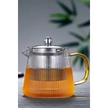 PremiumPort Borosilikat Çubuklu Zen Cam Demlik 550 ml ve Kış Çayları Hediye Seti