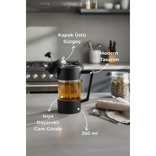 PremiumPort Siyah French Press 350 Ml, Pratik ve Şık Kahve Demleme Aracı