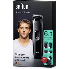 Braun All-In-One Trimmer 3 Erkek Bakım Seti 6-In-1 Sakal Saç Kulak Burun Düzeltici