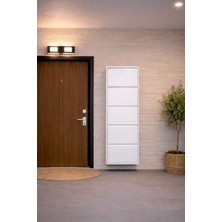 Effe Yapı Dekor Beyaz 5 Kapaklı Metal Ayakkabılık