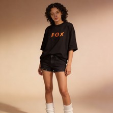 Dune Clothings Fox Dune Co. Oversize 3 Iplik Pamuk Baskılı T-Shirt