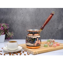 PremiumPort El Yapımı 6-7 Kişilik Kalaylı Bakır Kahve Cezvesi