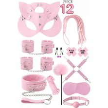 Candy Women Fantazi Set  Detaylı Kelepçe ve Tasmalı 12 Parça