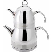 PremiumPort Mini Metal Çaydanlık, 2 Kişilik, Şık ve Dayanıklı Tasarım