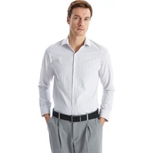 Lc Waikiki Yeni Sezon Slim Fit Uzun Kollu Çizgili Poplin Erkek Gömlek