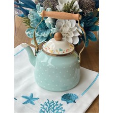 PremiumPort Yeşil Emaye Puantiye Kettle, Şık ve Dayanıklı Mutfak Aksesuarı