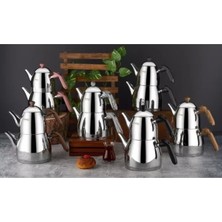 PremiumPort Ortaboy Elmas Çaydanlık, Antibakteriyel Kulp, Şık ve Dayanıklı Tasarım