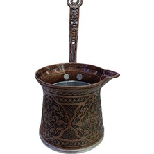 PremiumPort El Işçiliği Antik Bakır Cezve, Büyük Boy, 4 Kişilik, Şık ve Dayanıklı
