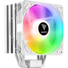 Erdo Gamdıas Boreas E1-410 Wh, White Edition, 120MM, Cpu Kule Tipi Hava Soğutma, Doğrudan Temas Teknolojisine Sahip 4 Adet Gelişmiş Bakır Isı Borusu (Amd Am4-Am5 ve Intel Tüm Işlemciler ile Uyumlu)