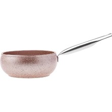 PremiumPort Bio Granit 18 cm Rose Gold Süt Cezvesi, Şık ve Dayanıklı Tasarım