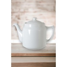 PremiumPort Beyaz Porselen Tek Demlik, Bitki ve Kahve Demleme, 1250ML