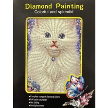 Elegantshop 5d Yapışan Boncuk Goblen Mozaik Tablo Pano 15*20 cm Ev Kedisi