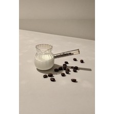 PremiumPort Isıya Dayanıklı Cam Kahve Süt Cezvesi 400 Ml, Kulplu, Şık ve Kullanışlı