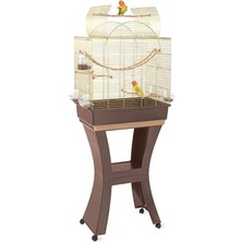 İmac Imac Matılde Ayaklı Kuş Kafesi Kahve/gold 58x38x71/143cm
