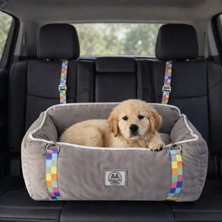 Pawgo, Premium Taşınabilir Kedi ve Köpek Araba Koltuğu, Tasma Klipsli, Ayarlanabilir Kayışlı