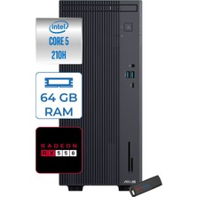 Asus Expertcenter P500MV Intel® Core™ Ultra 5 210H 4.8ghz Aı 64GB Ddr5 4tb SSD 4GB/RX550  WIN11PRO Mini Tower Masaüstü Bilgisayar C52108512B0D21P25+ZETTAUSBBELLEK