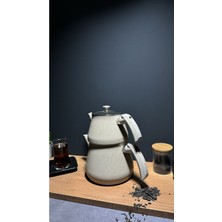 PremiumPort Bakalit Kulplu Dayanıklı Granit Çaydanlık Seti, Şık ve Modern Tasarım