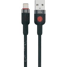 Nettech NT-DC55 12W Ip Örgü 300 cm Lightning Şarj ve Data Kablosu