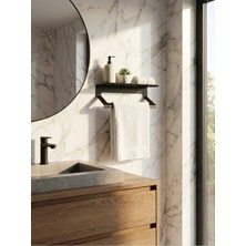 Mee Wall Art Raflı Metal Havluluk & Çok Amaçlı Duvar Askısı – 2 mm Elektrostatik Boyalı