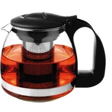 PremiumPort Isıya Dayanıklı Cam Demlik, Süzgeçli, 700ML, Bitki Çayı Demliği