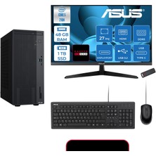 Asus Expertcenter P500MV Intel® Core™ Ultra 5 210H 4.8ghz Aı 48GB Ddr5 1tb SSD 27" 120Hz 4GB/RX550  Freedos Mini Tower Masaüstü Bilgisayar E52108512B0D21F18+ZETTAUSBBELLEK
