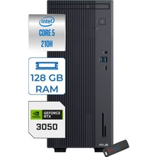 Asus Expertcenter P500MV Intel® Core™ Ultra 5 210H 4.8ghz Aı 128GB Ddr5 512GB SSD 6GB/RTX3050 Freedos Mini Tower Masaüstü Bilgisayar C52108512B0D23F37+ZETTAUSBBELLEK