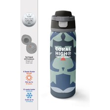 Coral High Renkli Desenli Pipetli ve Direkt Içim Çelik Termos 800 ml 38575