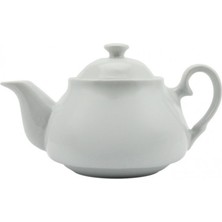 PremiumPort Beyaz Porselen Demlik, Zarif ve Şık Çay Sunum Seti