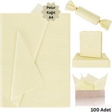 Roco Paper Co. Açık Sarı Pelur Kağıdı-A4, Hediye, Çiçek Ambalaj Paketleme & Dıy Transparan Kağıt, 20X30CM, 100 Adet