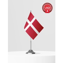 Bilsan Danimarka Tekli Masa Bayrağı Set - Saten Kumaş