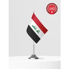 Bilsan Irak Tekli Masa Bayrağı Set - Saten Kumaş