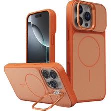 Azrlya Joko Apple iPhone 16 Pro Max Pale Magsafe Standlı Kapak - Turuncu