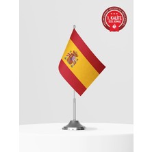 Bilsan Ispanya Tekli Masa Bayrağı Set - Saten Kumaş