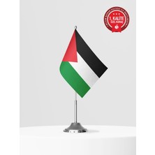 Bilsan Filistin Tekli Masa Bayrağı Set - Saten Kumaş