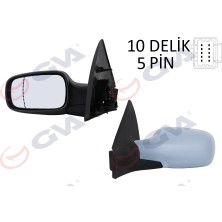 GVA DIŞ DİKİZ AYNASI SOL MEGANE 2002 ELEKTRİKLİ ISITMALI ASTARLI ASFERİK 5 FİŞ VM-138EHPAL 7701068373