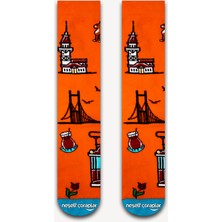 Neşeli Çoraplar Turuncu Istanbul Unısex Çorap