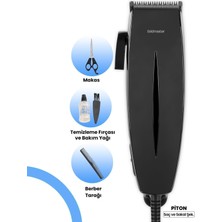 Allians Ayarlanabilir Paslanmaz Çelik Saç ve Sakal Şekillendirme Cihazı, Şık Siyah Tasarım