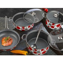 Netlon 7 Parça Granit Tencere Seti (Desenli)