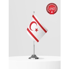 Bilsan Kktc Tekli Masa Bayrağı Set - Saten Kumaş