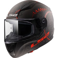 LS2 RAPID 2 TAKAROA MAT SİYAH-KIRMIZI KASK