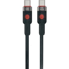 Nettech NT-DC56 60W Ip Örgü 300 cm Type-C To Type-C Şarj ve Data Kablosu