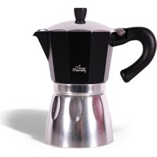 PremiumPort 240 ml Siyah Alüminyum Espresso Kahve Makinesi, Pratik ve Şık Tasarım