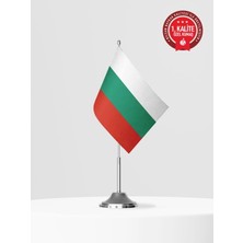 Bilsan Bulgaristan Tekli Masa Bayrağı Set - Saten Kumaş