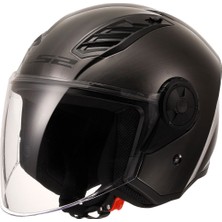 LS2 Aırflow Jeans Kask C1 Tek Renk Polikarbon Dış Kabuk Geliştirilmiş Havalandırma XL Beden