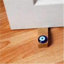 PremiumPort Ahşap Kapı Stoperi Seti, Nazar Boncuklu, Şık ve Kullanışlı Tasarım